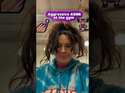 Aggressive ASMR face tapping/ scratching + mouth sounds at the gym! 🏋🏽‍♀️ Do you like public ASMR?