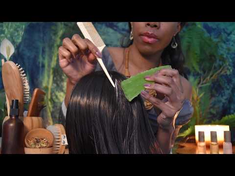 ASMR ULTIMATE Scalp Check & Massage with Aloe Vera Gel 🌿 Herbal Hair Treatment for Sleep