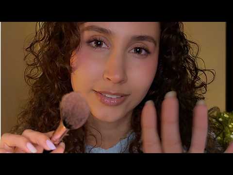 ASMR Let Me Clear Your Mind 🤍 Up-Close Face Touching/Brushing, Clicky Mouth Sounds, Affirmations
