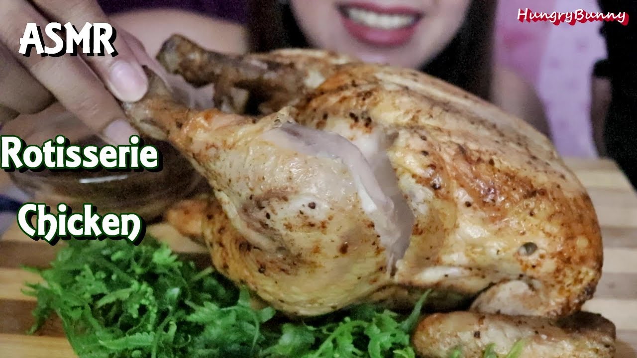 ASMR Whole Rotisserie Chicken Eating Sounds No Talking