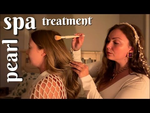 asmr/ pearl spa PERSONAL ATTENTION session☁️🫖🤍 (jewelry sounds, hair play, soft whipers)