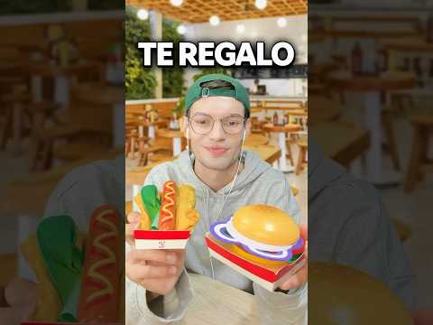 Te REGALO un HOT DOG 🌭 y una HAMBURGUESA 🍔 #asmr #shorts #asmrsounds #comedia