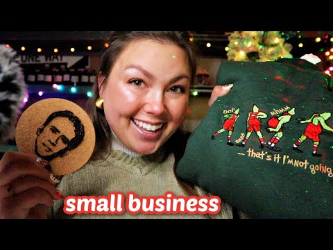 asmr/ ✨SMALL BUSINESS HAUL✨(more Nicolas Cage, beauty, + more!)💗