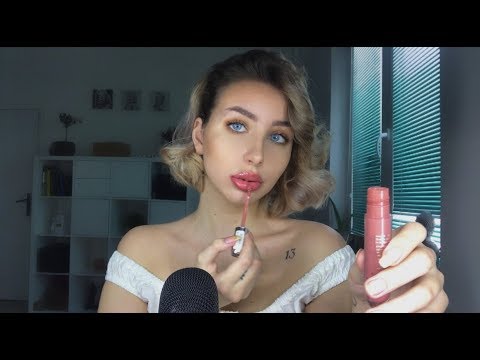 WET LIP GLOSS APPLICATION - LIPSTICK STORE ROLEPLAY