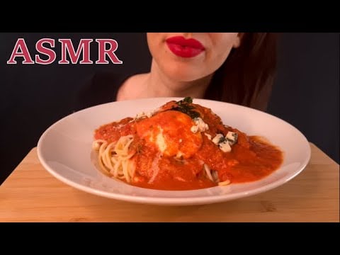 ASMR | Eating Spaghetti With Mozzarella Cheese | EATING SOUNDS | No Talking | Lady M. ASMR