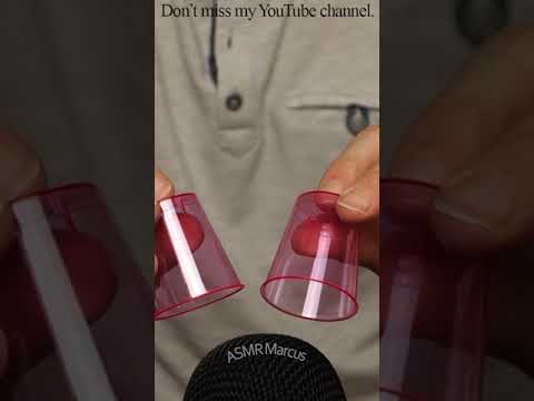 ASMR Lightly Finger Tapping On Some Small Plastic Glasses #short