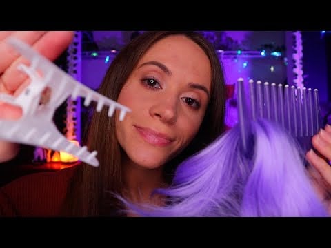 ASMR / Hair Brushing, Combing, Head Massage (personal attention for sleep)