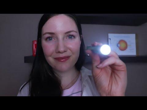 ASMR EYE EXAM DOCTOR ROLE PLAY | Light, Whispering, Paper Sounds