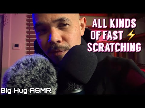 ⚡️PURE SPEED Aggressive Fast Scratching ASMR, Which Fast Scratch Trigger Wins?? Minimal Whispering