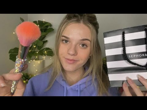 ASMR Makeup Haul + Trying New Makeup On You♡