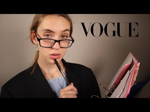 ASMR ROLEPLAY *MEAN GIRL TE ENTREVISTA PARA TRABAJAR EN VOGUE*