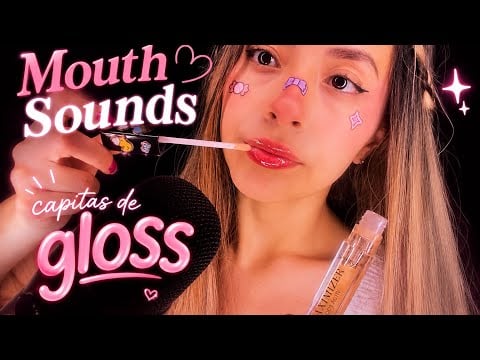 M0UTH SOUNDS💓💋 | Muchas capitas de gloss | Lipstick aplication| Andrea ASMR 💓🦋