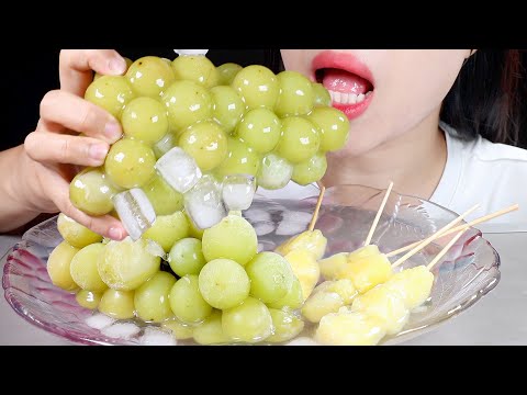 ASMR 얼음 탕후루 먹방 | Ice Tanghulu | Frozen Fruits | Eating Sounds Mukbang