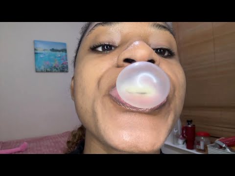 ASMR upclose Gum Chewing with Bubbles ✨
