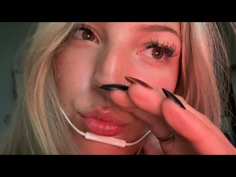 ASMR apple mic mouth sounds + hand movements (inspired by GraceV) 🩷