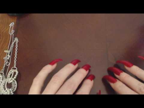 ASMR Whisper / Long Fingernail Tapping & Jewelry Show & Tell