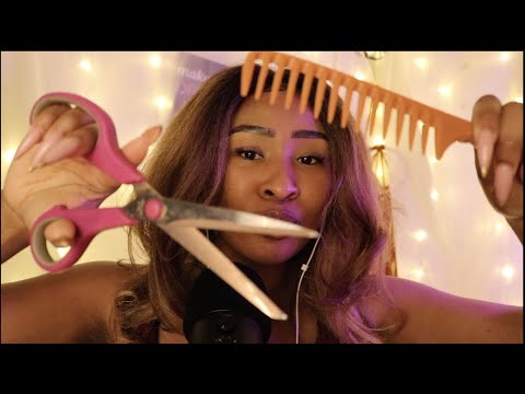 ASMR Combing Aura + Cutting Cords + Reiki Symbols on Chakras