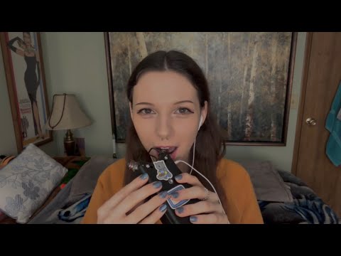 ASMR Mic Biting/Eating with Breathing Sounds lol no talking 😴