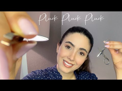 ASMR | Eyebrows Plucking,Shaping,Cutting & Brushing (Tweezers & Scissors & Layered Sounds)