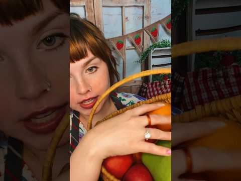 ASMR Farmers Market 🍒🍊🍋🍎🍓 #sleepytriggers #asmrtriggers #tappingsounds #asmrroleplay