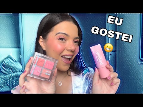 TESTANDO A BASE E O BLUSH DA VIRGÍNIA (ASMR NÃO INTENCIONAL)