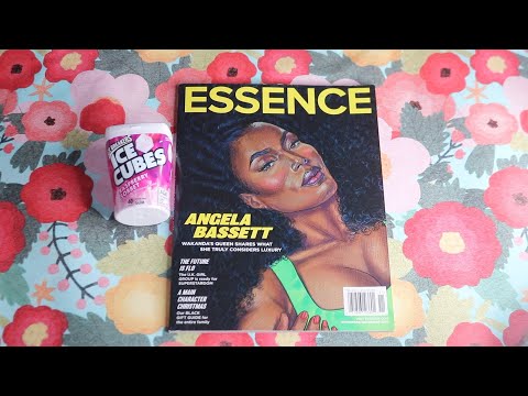 ESSENCE MAGAZINE ANGELA BASSETT PAGE TURNING ASMR ICE CUBES