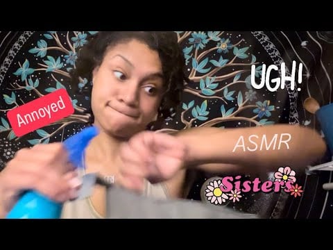 ASMR - Big Sis Helps You Get ready but shes annoyed