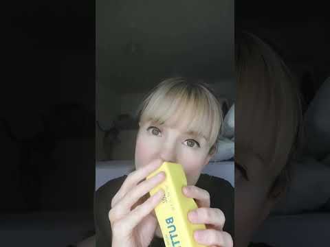Butter Squishy 🧈 ⚠️ Mouth Sounds #asmr #asmrsounds #tingles #fyp  #viralvideo