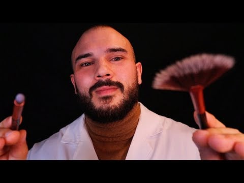 10 Minutes Sleep ASMR ⏰ Gentle Face Brushing 💆🏻‍♂️Doctor Sleep ASMR 😴 British ASMR
