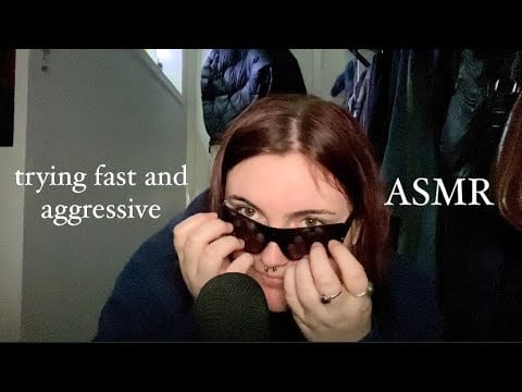 trying fast and aggressive ASMR (clicky mouth sounds, repetition, hand sounds, FAST tapping + more)