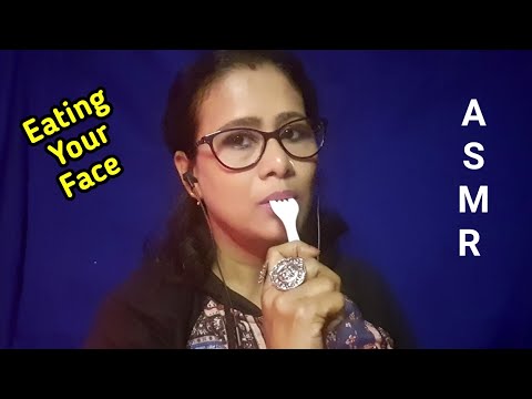Asmr Eating Your Face With Fork (Mouth Sounds) 😍|Asmr Ghosal | Indian asmr