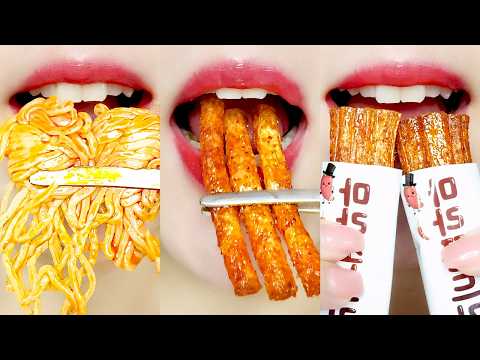 ASMR New! Spicy & Chewy Chinese Snacks 🌶️🔥 MUKBANG 매콤 쫄깃 신상 중국 간식 이모지 먹방 Eating Sounds