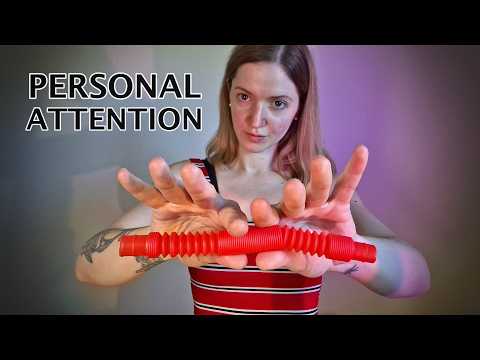 ASMR Personal Attention -  gripping, hairplay, crinkles, gloves,... - Your Trigger and Names