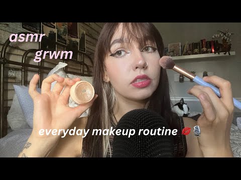 ASMR | My Everyday Makeup Routine 💋🎙️Tapping, Lid Sounds, Rambles