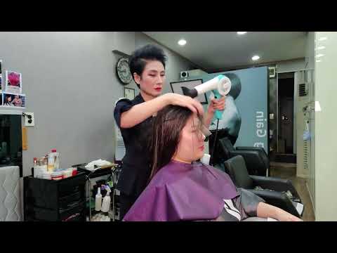 Korean Hair salon ASMR (visual and auditory activation) I hope you enjoy the long video!!