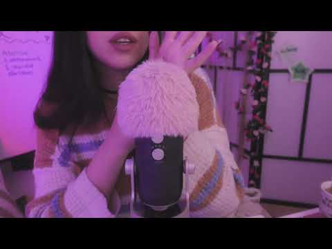 ASMR close up hand movements & hand sounds with mouth sounds