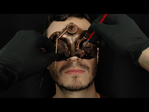 Fix Cyborg Face *ASMR* Close Up Relaxing Face Repair