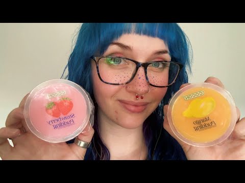 ASMR Eating Fruity Mango & Strawberry Puddings 🥭🍓