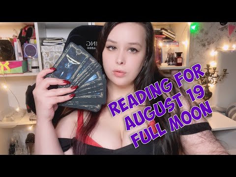 ASMR tarot reading for August 19 full moon