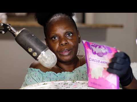 Yogurt Covered Animal Treats EWM ASMR Eating Sounds