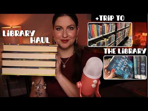 ASMR Library Haul + Come to the Library with Me 📚