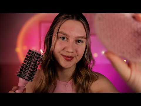 ASMR Brushing & Curling Your Hair 💇‍♀️ Relaxing Personal Attention