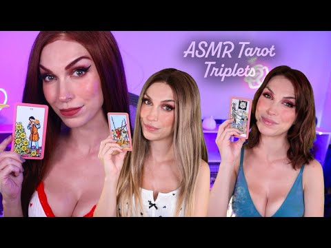 ASMR Triplet Roleplay | Tarot Reading from THREE Streamers | Who's Better?