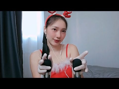 ASMR Latex Gloves Mic Foam Tapping Helicopter 🚁