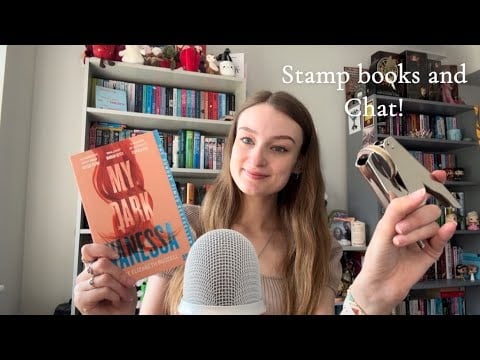 ASMR Stamp Books and Chat! (Underrated books) (book tapping, paper noises, close whispers)