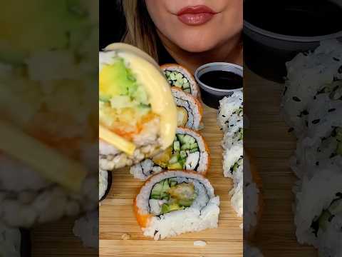 Huge sushi platter #asmr #sushi #food #mukbang