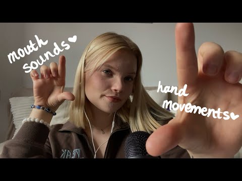ASMR mouth sounds & hand movements for tingles and sleep 🦋