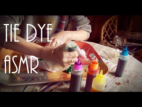 Tie Dye ASMR **Water Sounds, Crinkling, Whispering**