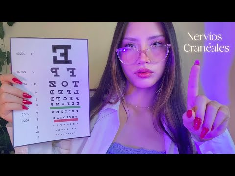 ASMR  EXAMEN de NERVIOS CRANEALES (realista) I  ASMR en ESPAÑOL I ASMR MEDICO 🧠