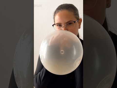 Blowing Clear Balloon to Neck 🫣❤️ #asmr #balloon #blowing